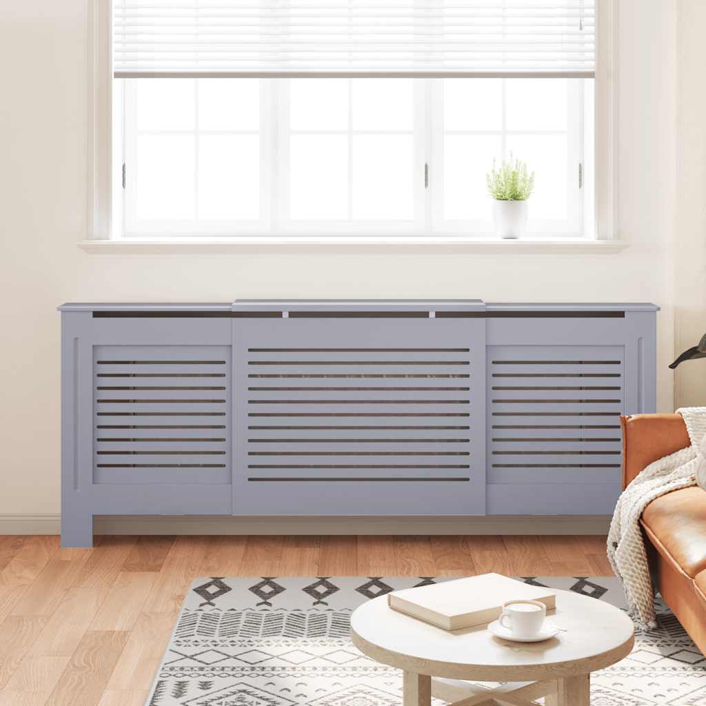 VIDAXL - Heizkörperkonstruktion 205 cm MDF Grau
