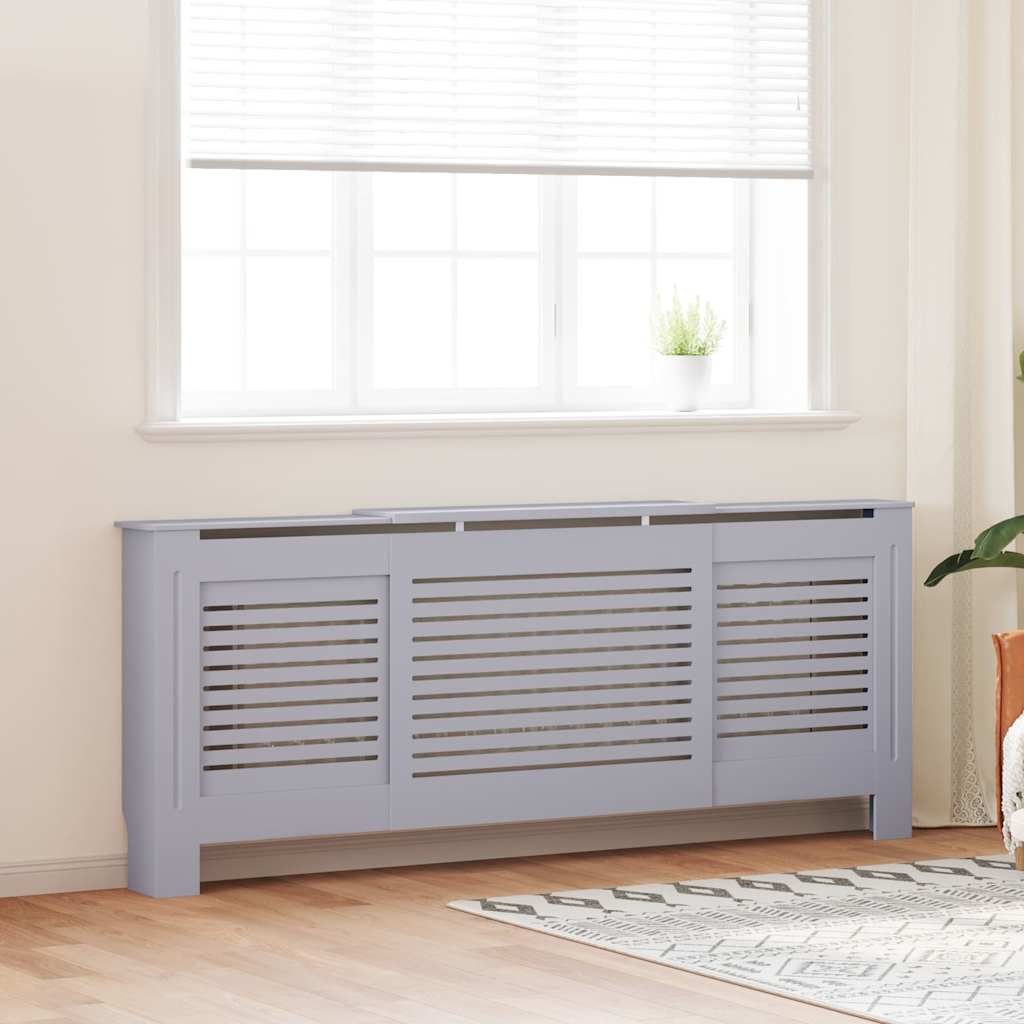 VIDAXL - Heizkörperkonstruktion 205 cm MDF Grau