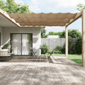 VidaXL Vertikalmarkise 140x420 cm Oxford-Gewebe Taupe