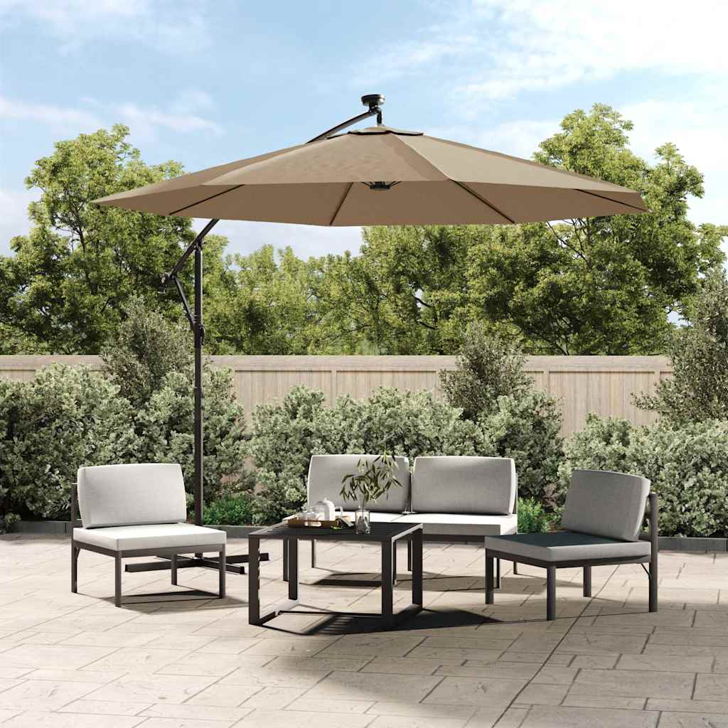 Vidaxl vervangingsdoek voor tuinparasol 300 cm taupe