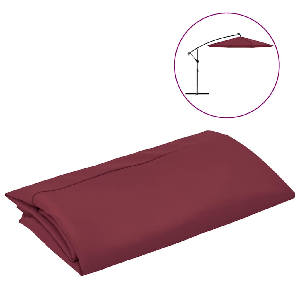 Vidaxl vervangingsdoek voor tuinparasol 300 cm bordeauxrood