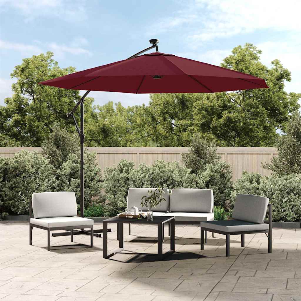 Vidaxl vervangingsdoek voor tuinparasol 300 cm bordeauxrood