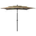 Vidaxx Sonnenschirm, 3-Punkt-Befestigung mit Aluminiumstange, 2,5 x 2,5 m, Taupe