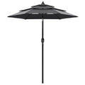 VidaXL Sonnenschirm, 3-stöckig, mit Aluminiumstange, 2 m, anthrazitfarben