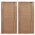 Vidaxl rolgordijnen 2 st 80x160 cm bamboe bruin