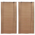 Vidaxl rolgordijnen 2 st 150x220 cm bamboe bruin