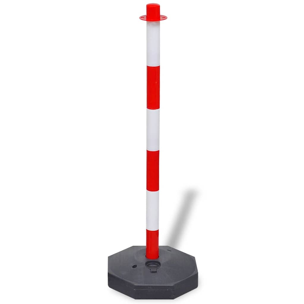 Vidaxl set van 4 kettingpalen en 2 kunststof kettingen van 10 m