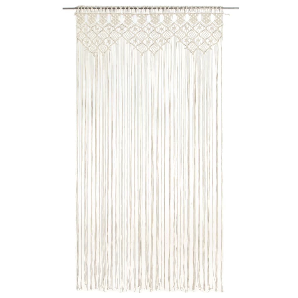 VidaXL Makramee-Gardine 140x240 cm Baumwolle