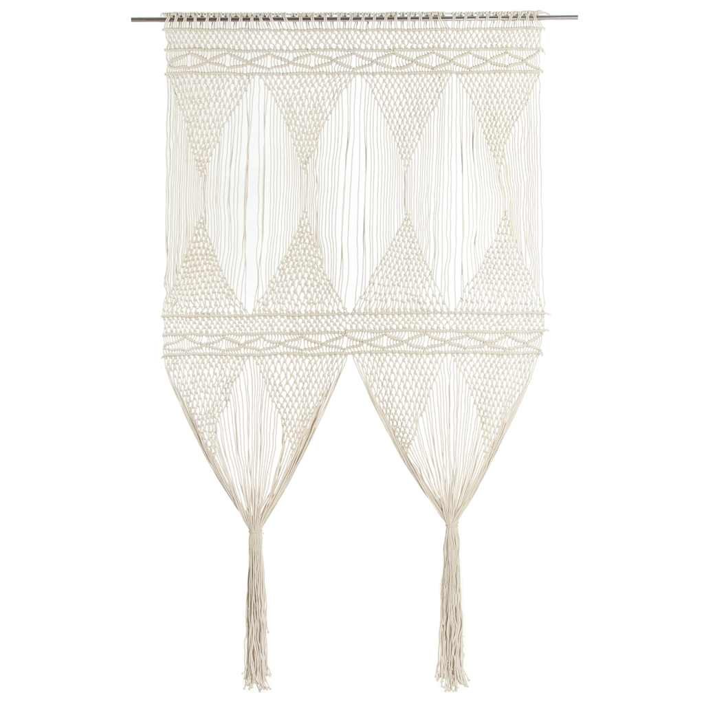 VidaXL Makramee-Gardine 140x240 cm Baumwolle
