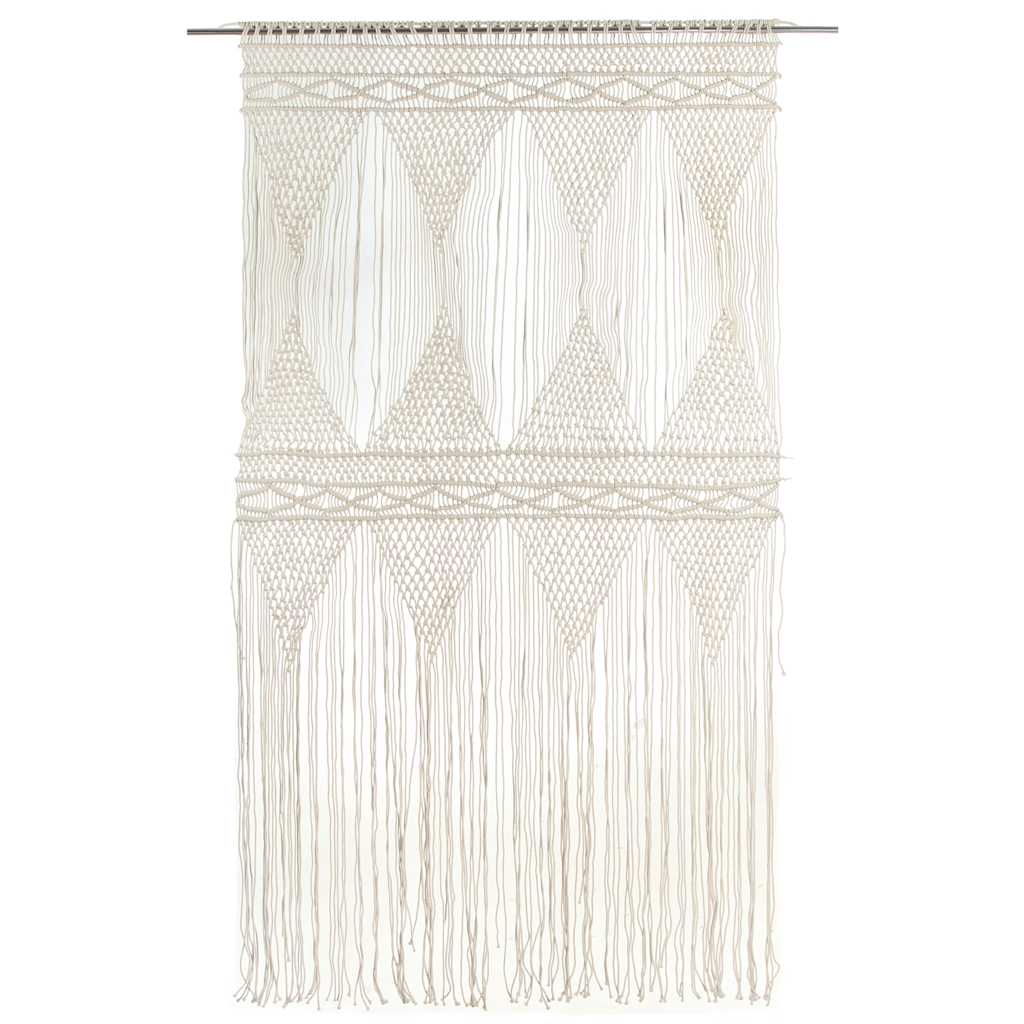 VidaXL Makramee-Gardine 140x240 cm Baumwolle