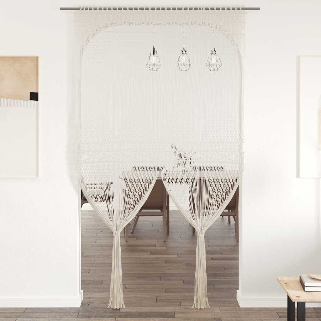 VidaXL Makramee-Gardine 140x240 cm Baumwolle