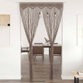 Vidaxl gordijn macramé 140x240 cm katoen taupe