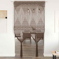 VidaXL Makramee-Gardine 140x240 cm Baumwolle Taupe