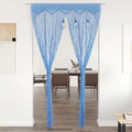 Vidaxl gordijn macramé 140x240 cm katoen blauw