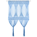 VidaXL Makramee-Gardine 140x240 cm Baumwolle Blau