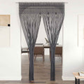 VidaXL Makramee-Gardine 140x240 cm Baumwolle Anthrazit