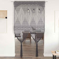VidaXL Makramee-Gardine 140x240 cm Baumwolle Anthrazit