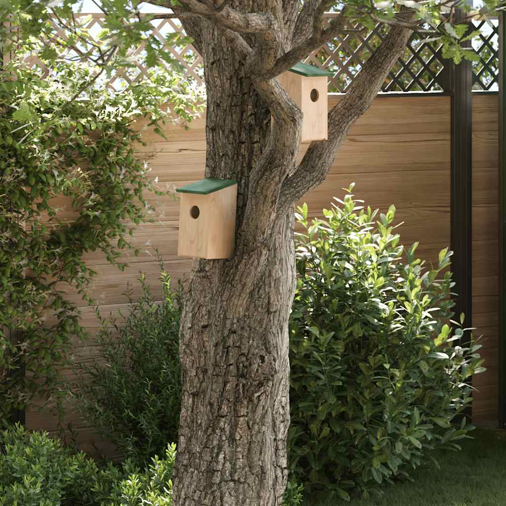 VidaXL Vogelhäuser, 10 Stück, 12 x 12 x 22 cm, massives Kiefernholz