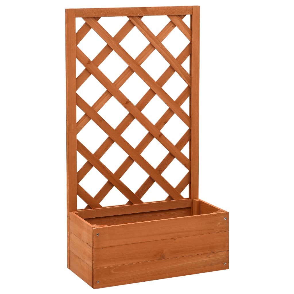VidaXL Rankgitter-Pflanzkasten 50x25x90 cm Massives Kiefernholz Orange