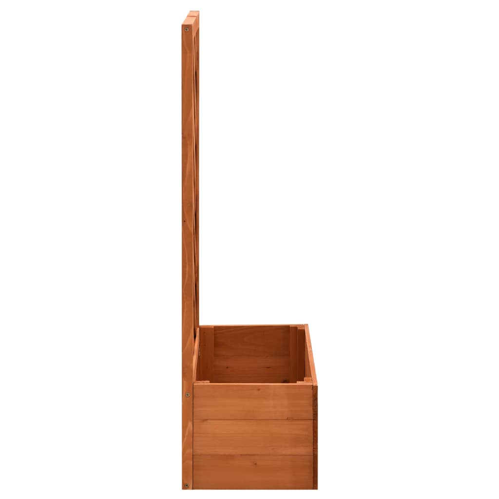 VidaXL Rankgitter-Pflanzkasten 50x25x90 cm Massives Kiefernholz Orange