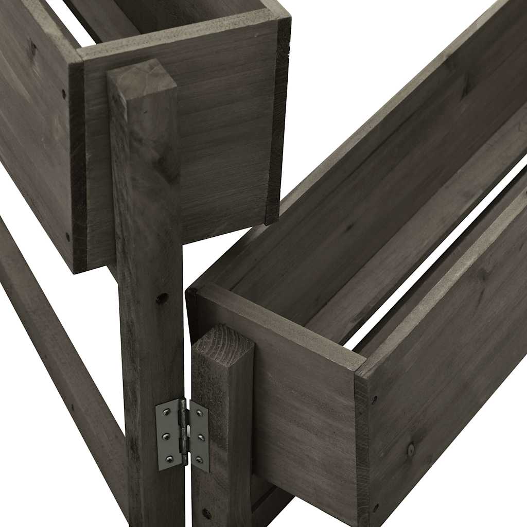 VIDAXL -Pflanzer zuammenbricht 60x14x75 cm Festes Poring Grau