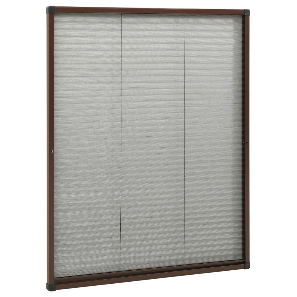 VidaXL Plissee-Fenstergitter 60x80 cm Aluminium Braun
