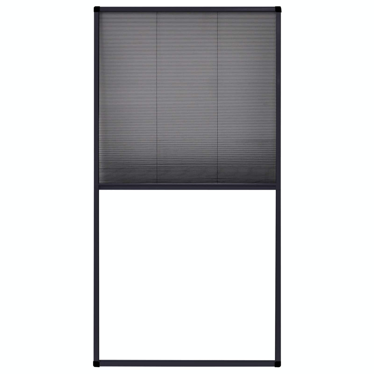 Vidaxl raamhor plissé 80x160 cm aluminium antraciet