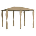 Vidaxl -Laube mit Stange abdeckt 160 g m² 3x4x2,6 M Taupe