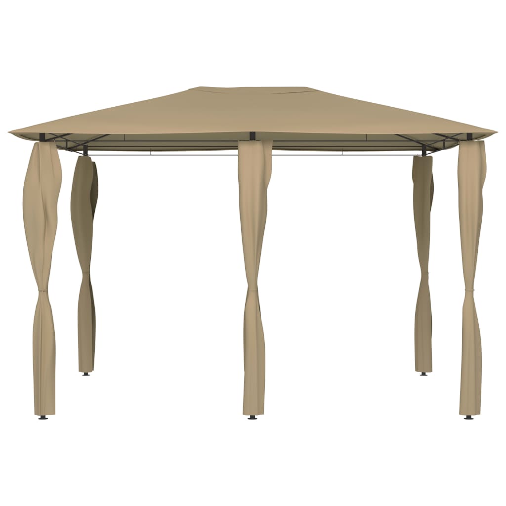 Vidaxl -Laube mit Stange abdeckt 160 g m² 3x4x2,6 M Taupe
