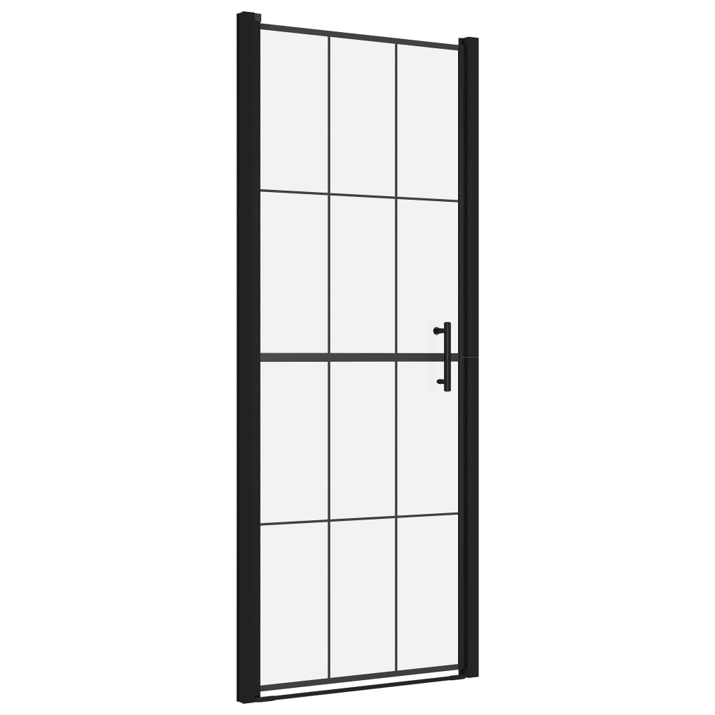 VIDAXL -Duster 81x195 cm gehärtetes schwarzes Glas