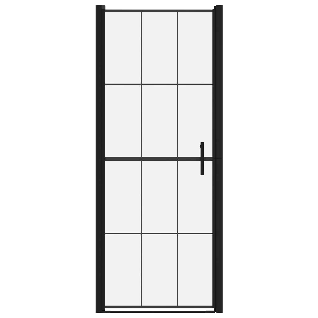 VIDAXL -Duster 81x195 cm gehärtetes schwarzes Glas