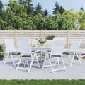 Vidaxl stoelkussens 6 st 40x40x7 cm oxford stof grijs