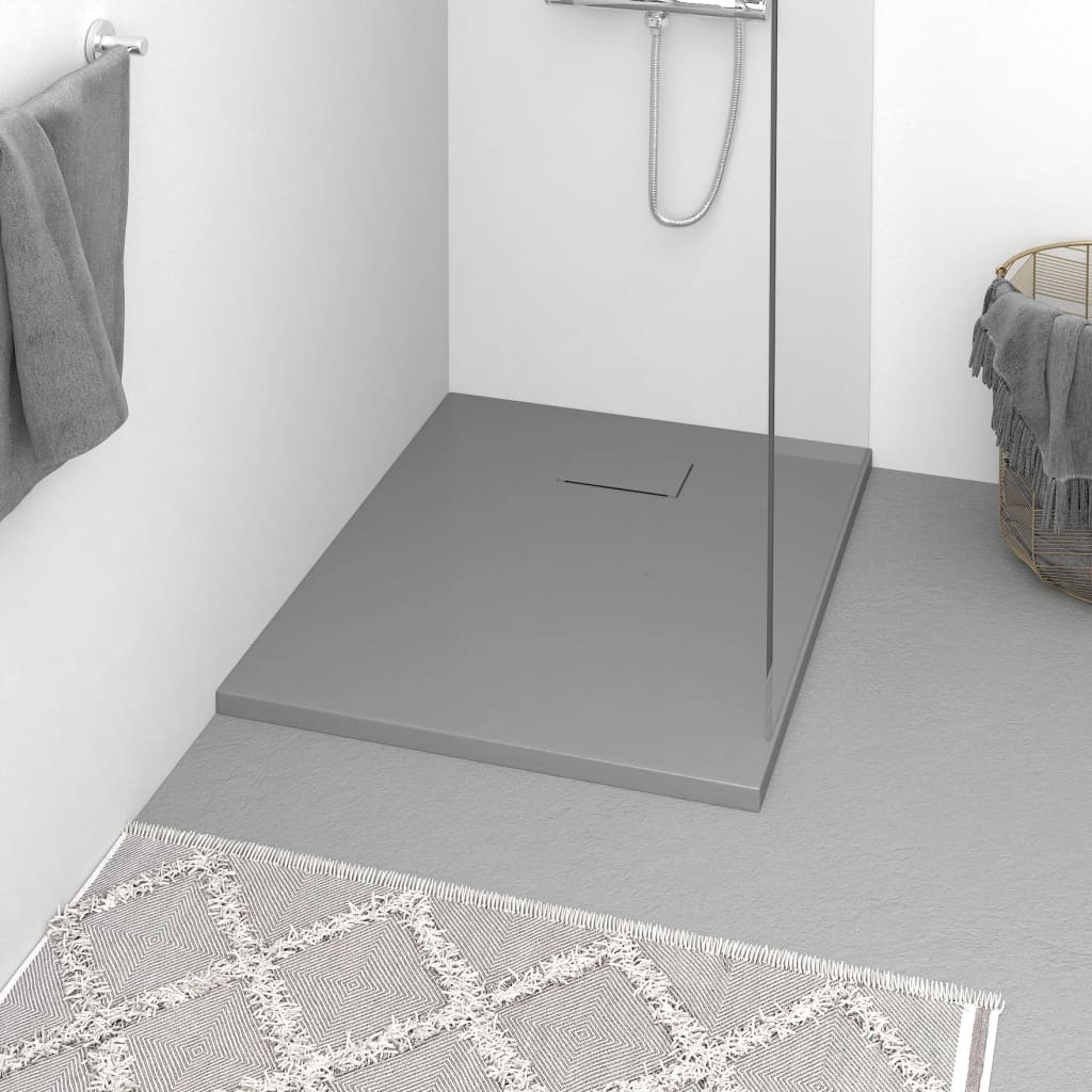 VidaXL Duschscale 90x70 cm SMC Grau