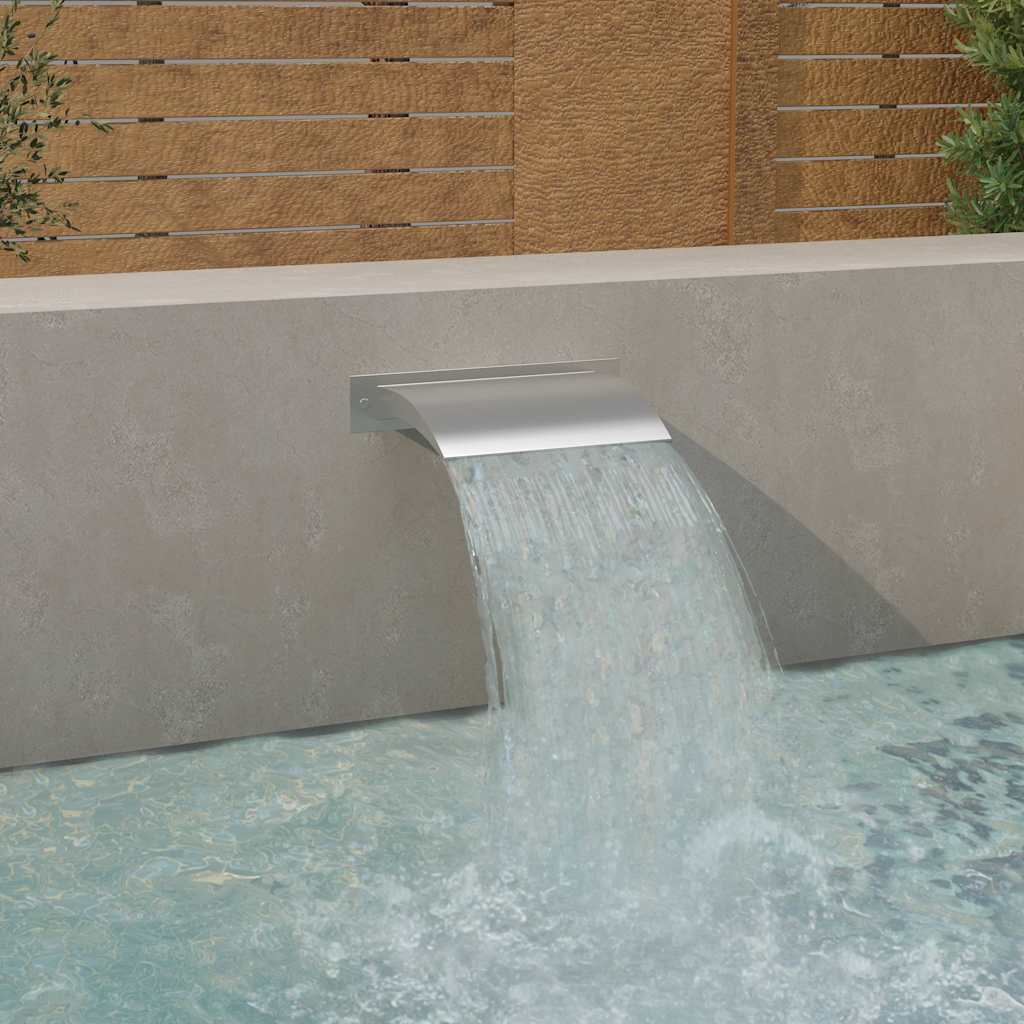 VidaXL Poolbrunnen 45x26x13 cm Edelstahl Silberfarben
