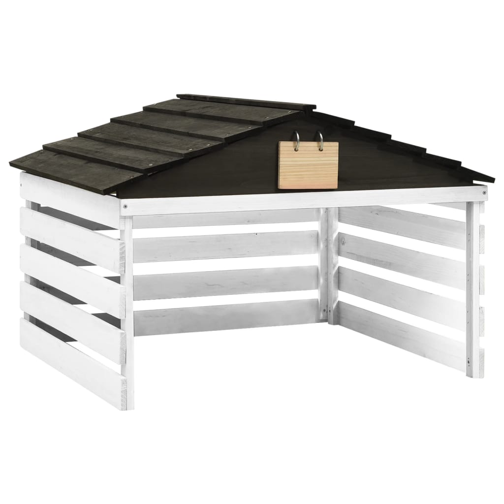 VIDAXL – Abdeckung für Holzmöbel 78 x 74 x 54 cm, Fichtenholz, Schwarz-Weiß