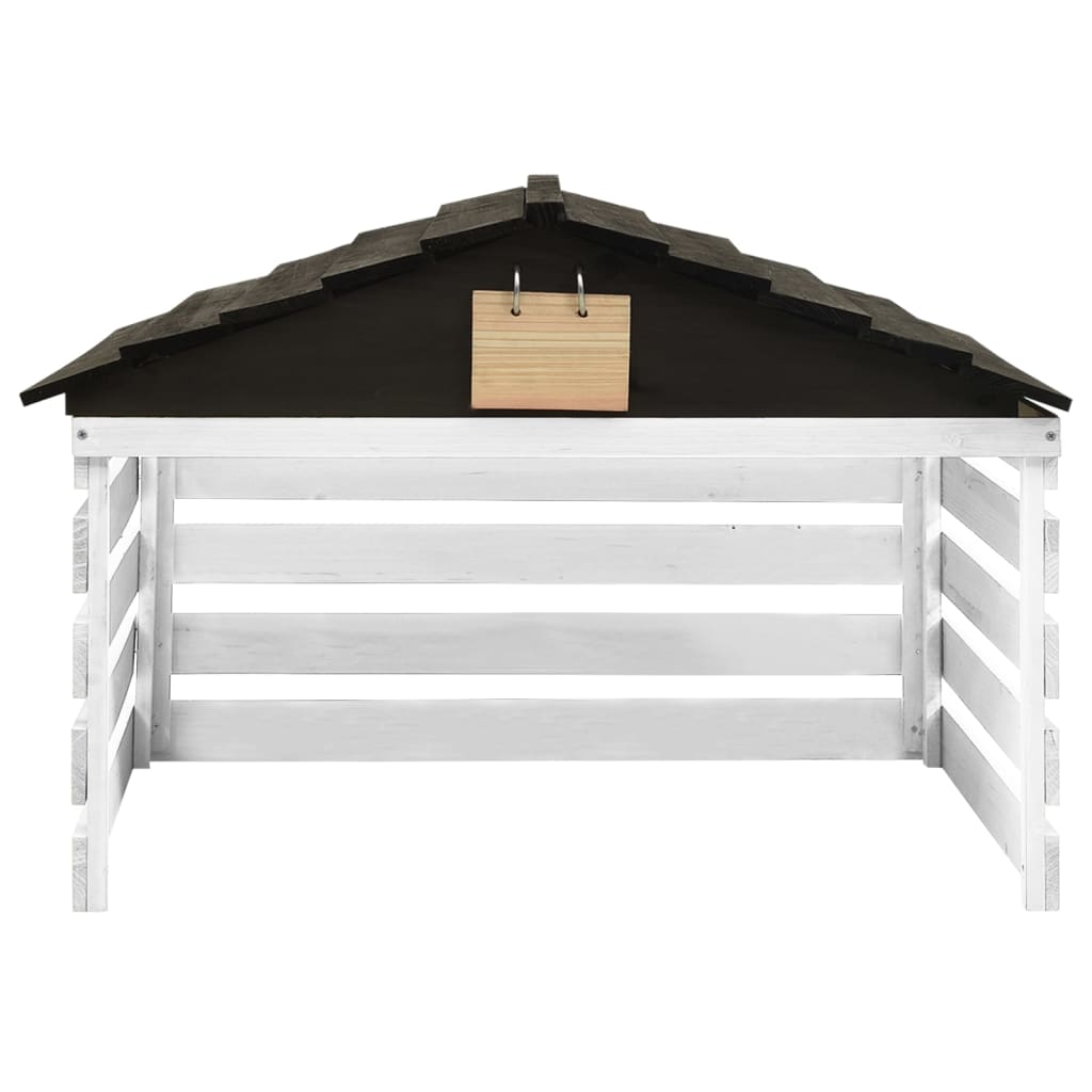 VIDAXL – Abdeckung für Holzmöbel 78 x 74 x 54 cm, Fichtenholz, Schwarz-Weiß