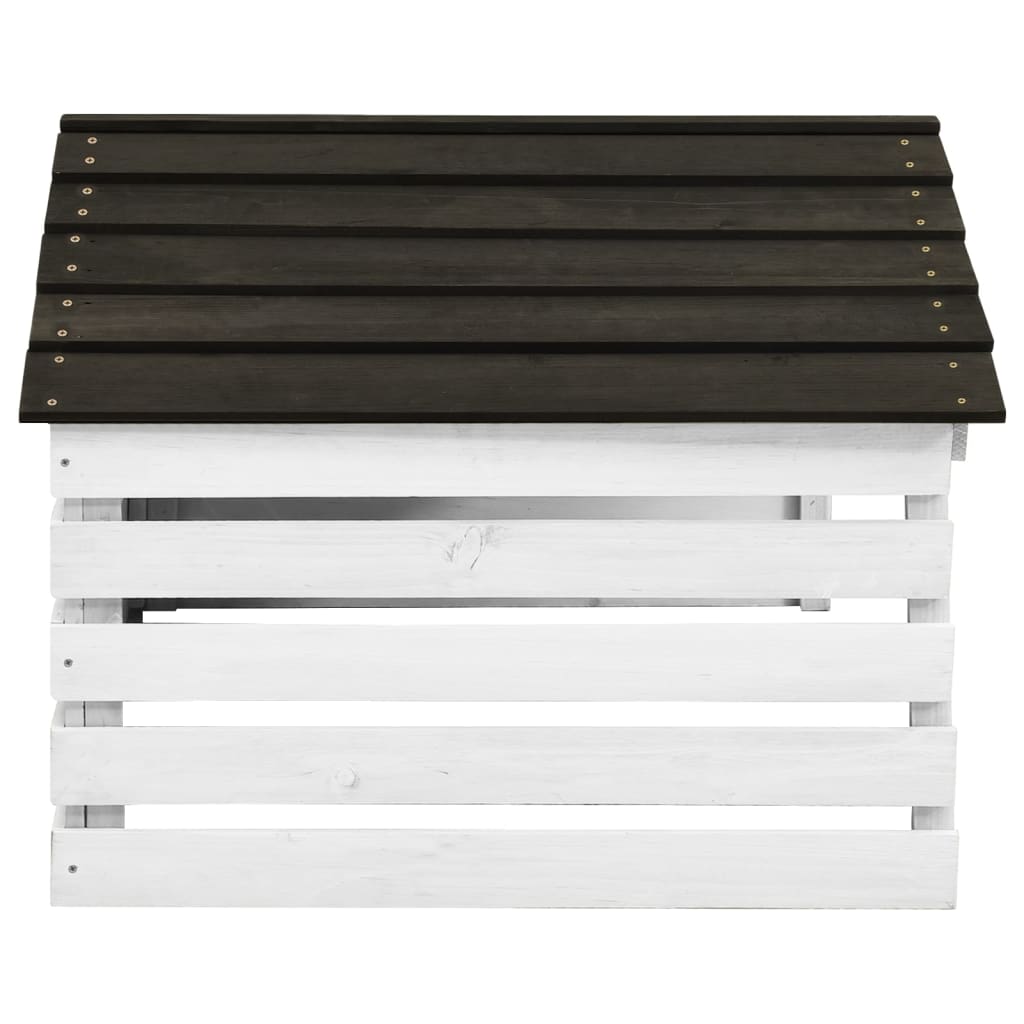 VIDAXL – Abdeckung für Holzmöbel 78 x 74 x 54 cm, Fichtenholz, Schwarz-Weiß