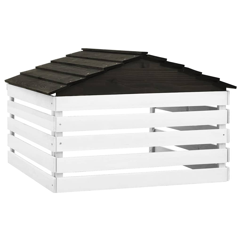 VIDAXL – Abdeckung für Holzmöbel 78 x 74 x 54 cm, Fichtenholz, Schwarz-Weiß