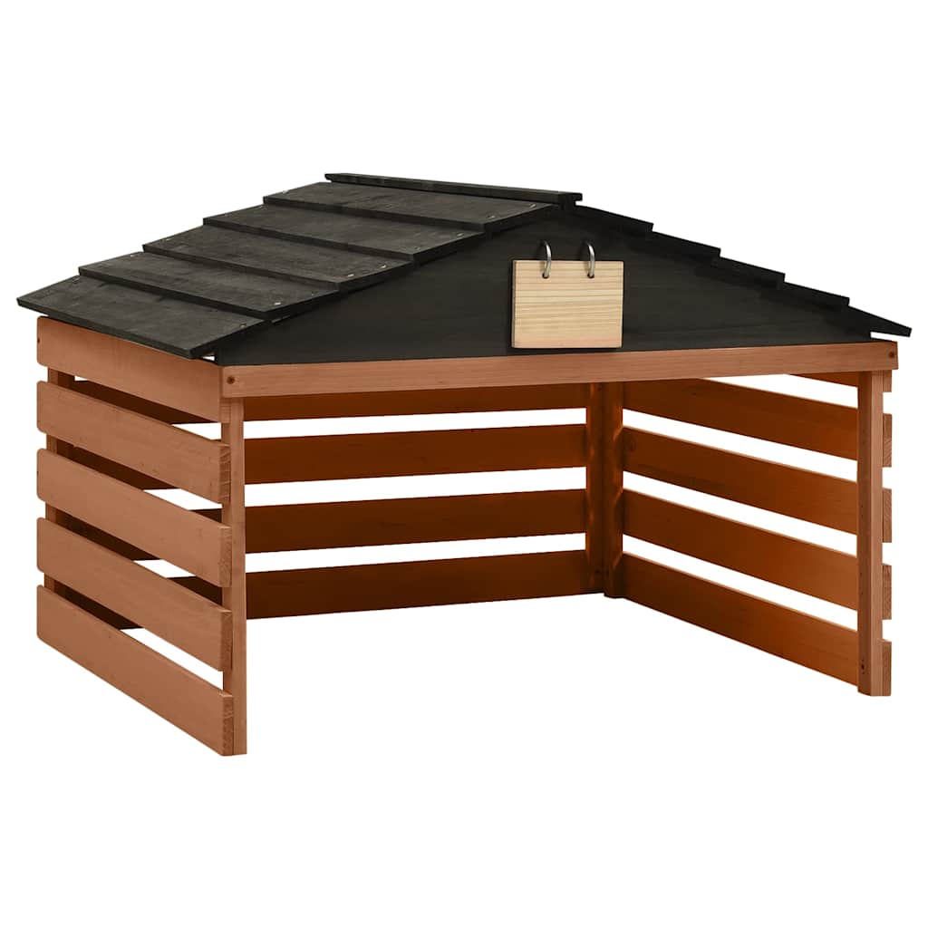 VIDAXL - Abdeckung für Rasenmäher 78x74x54 cm Fichtenholz Schwarz Braun