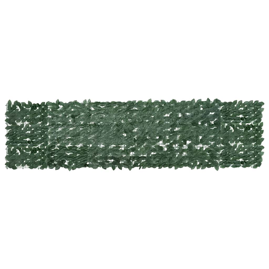 VidaXL Balkon-Sichtschutz mit dunkelgrünen Blättern 300x75 cm