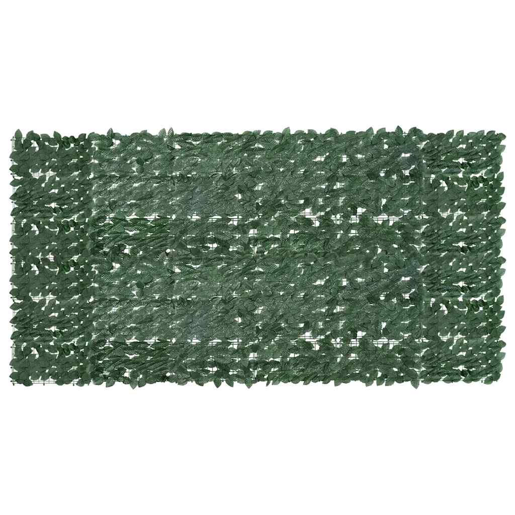 VidaXL Balkon-Sichtschutz mit dunkelgrünen Blättern 300x150 cm