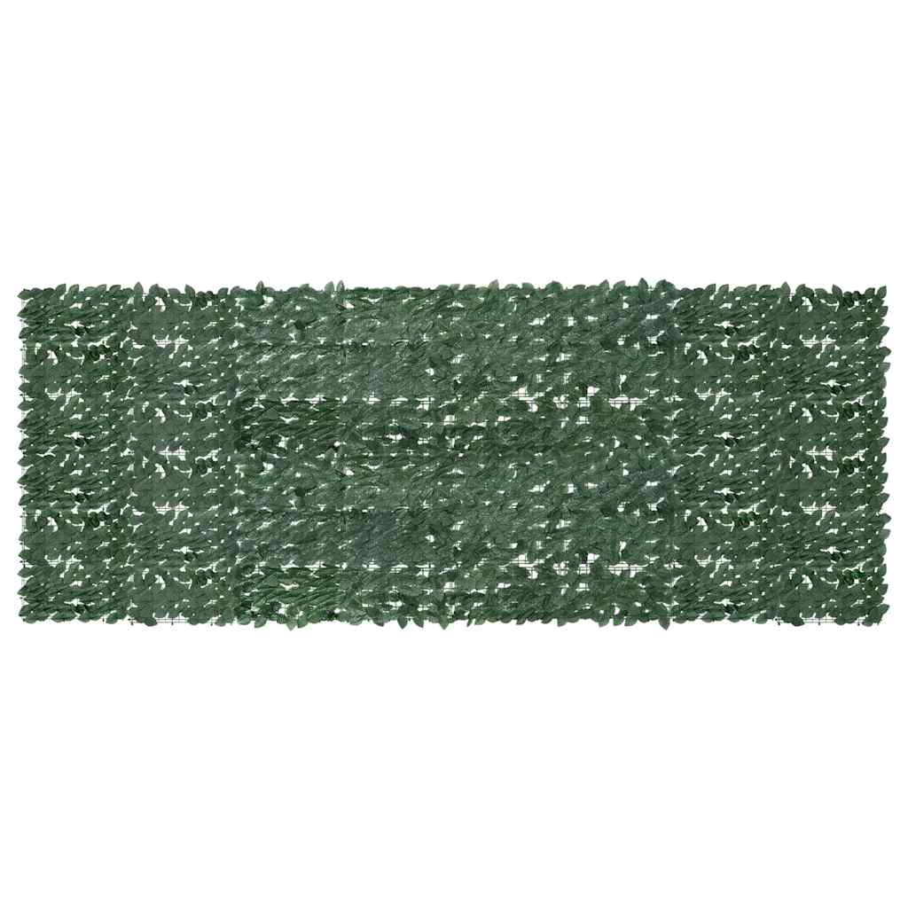 VidaXL Balkon-Sichtschutz mit dunkelgrünen Blättern 400x150 cm