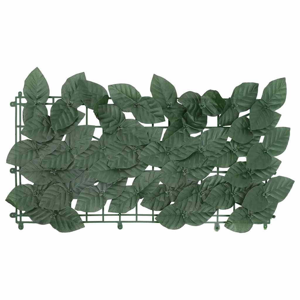 VidaXL Balkon-Sichtschutz mit dunkelgrünen Blättern 400x150 cm
