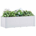 Vidaxl -Planzer hoch mit selbsttragendem Holzsystem 100x43x33 cm weiß