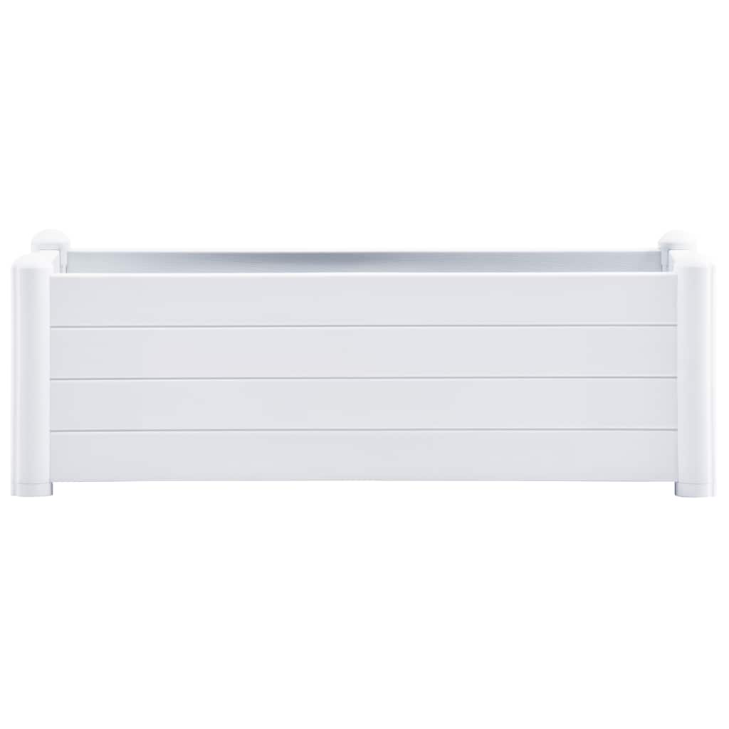 Vidaxl plantenbak verhoogd 100x43x35 cm pp wit