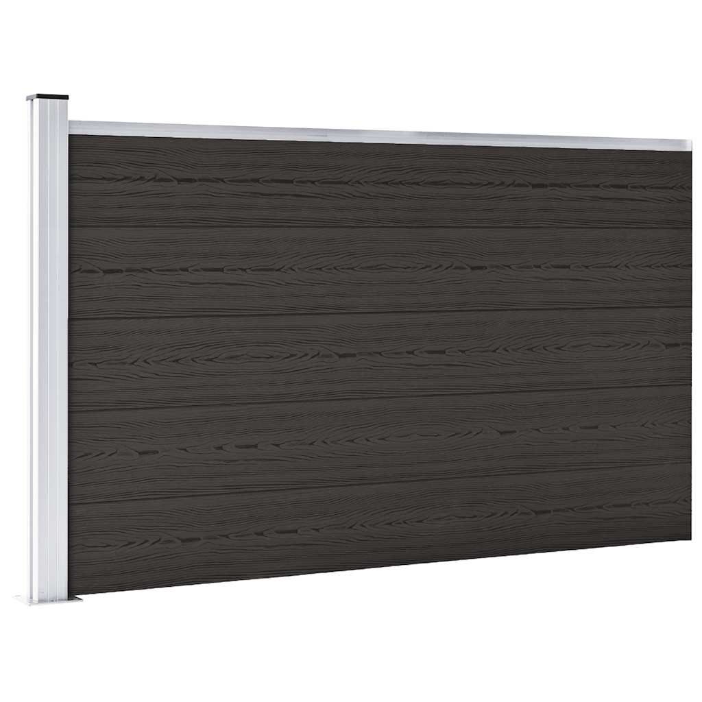 Vidaxl schuttingpaneel 175x105 cm hkc zwart