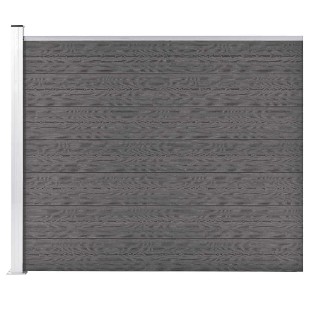 Vidaxl schuttingpaneel 175x146 cm hkc grijs