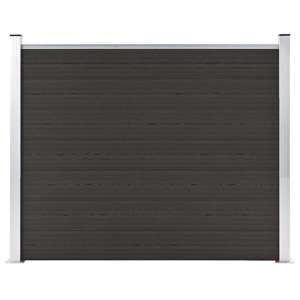 Vidaxl schuttingpaneel 180x146 cm hkc zwart