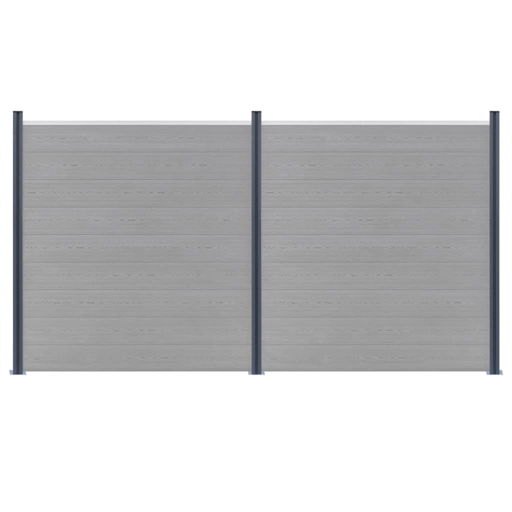 Vidaxl Zaunpfosten 3 Stück 185 cm Aluminium dunkelgrau
