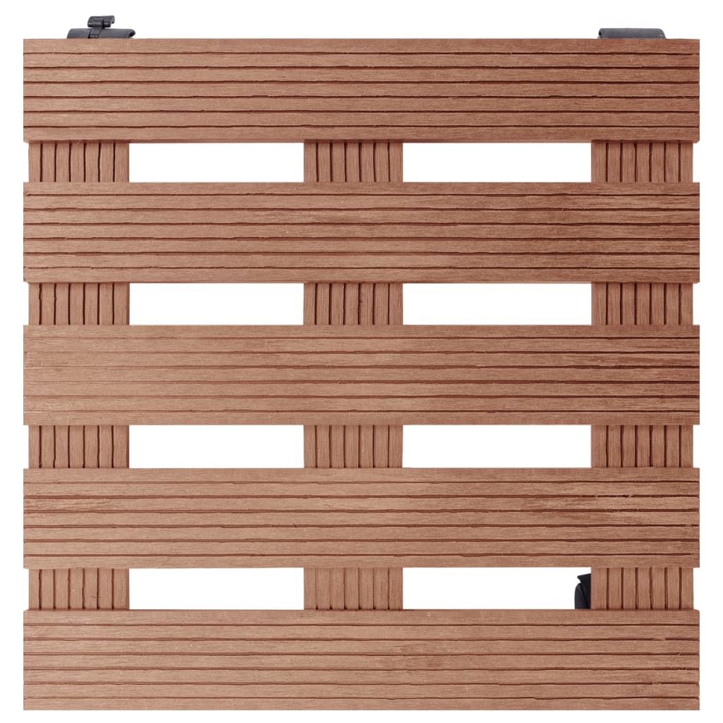 VidaXL Pflanzenwagen, 2 Stück, 30 x 30 x 7,5 cm, HKC-braun